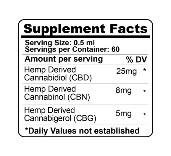 PM Tincture | CBD + CBN + CBG Oil for Sleep Support