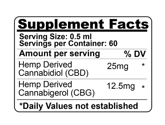 AM-Energy Tincture | CBD + CBG Oil for Energy & Focus